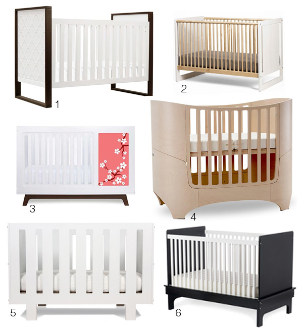 Une collection de différents modèles de lits bébé