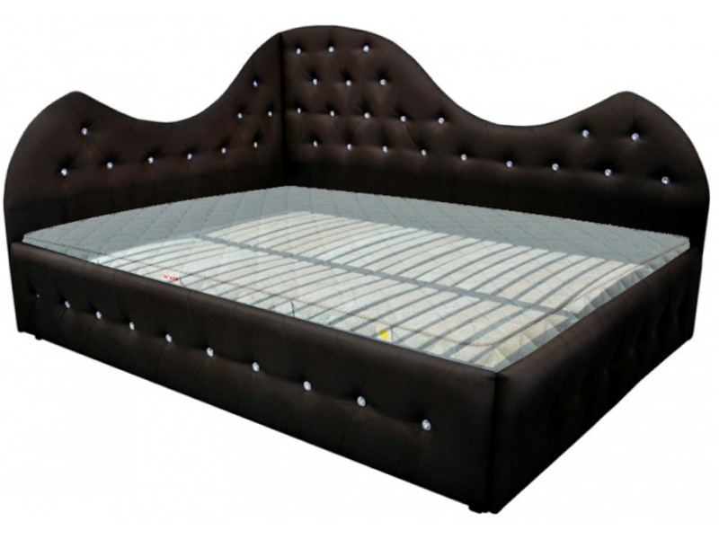 Lits matelassés marron à l'intérieur