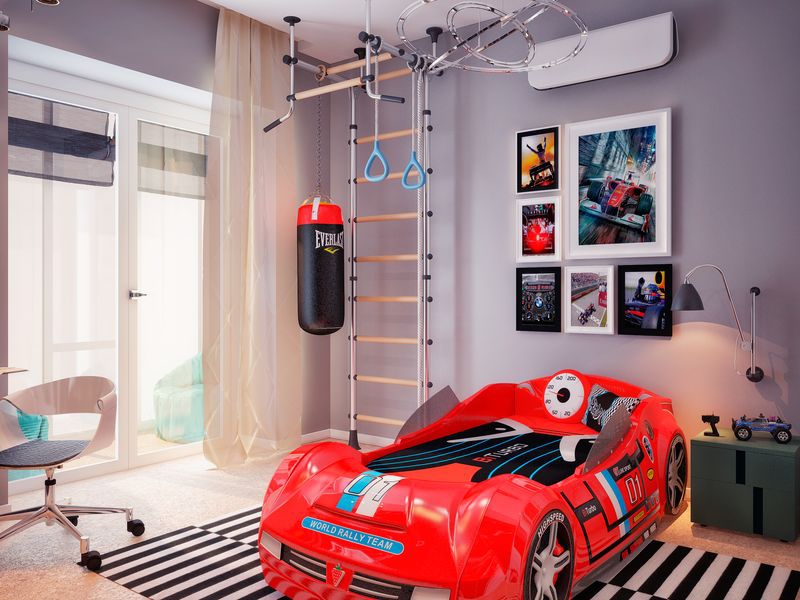 Machine à écrire à lit rouge