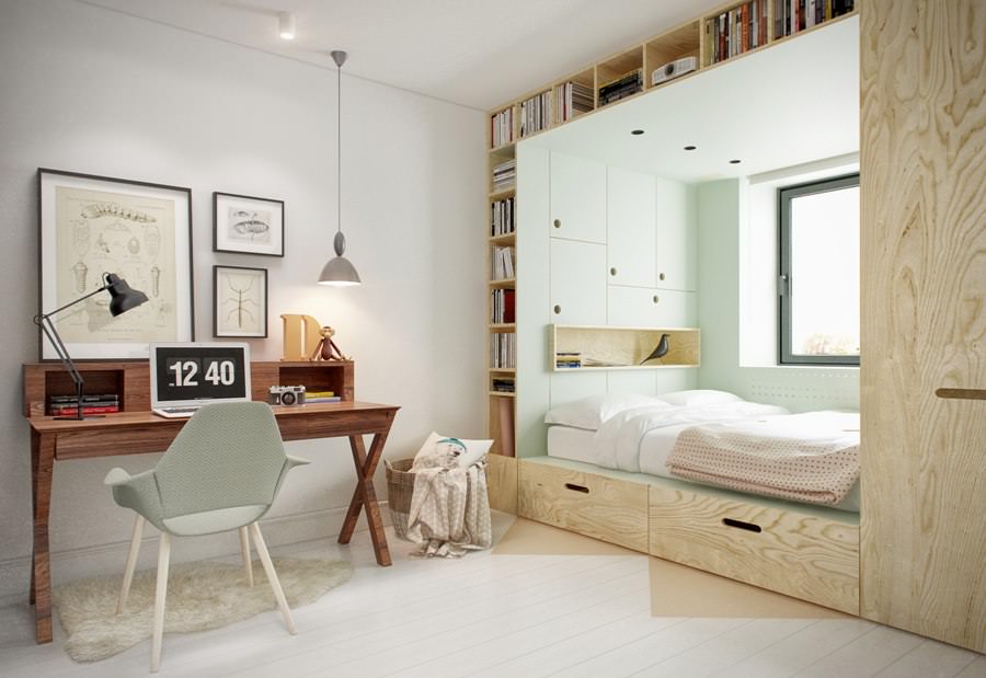 Design d'intérieur créatif d'une chambre pour un adolescent