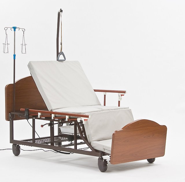Lit d'hôpital à entraînement mécanique