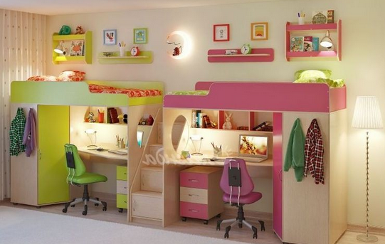 Aménagement d'une chambre d'enfant pour deux