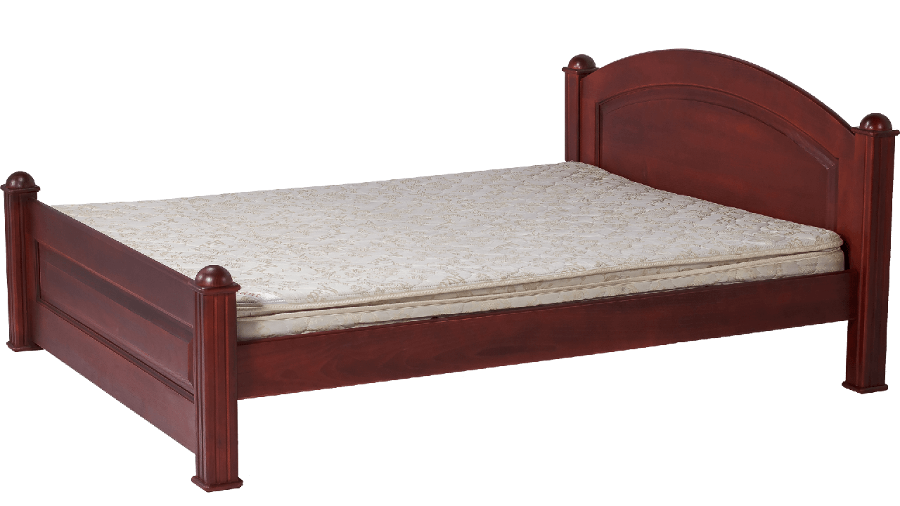 Modèle de lit simple en bois