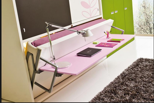 Lit pliant avec table
