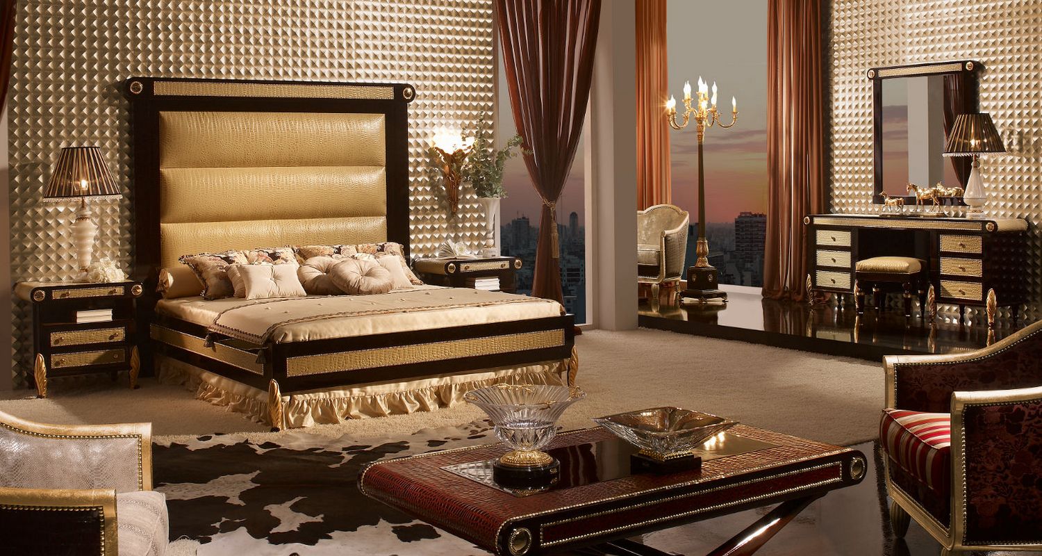 Design intérieur luxueux de la chambre baroque