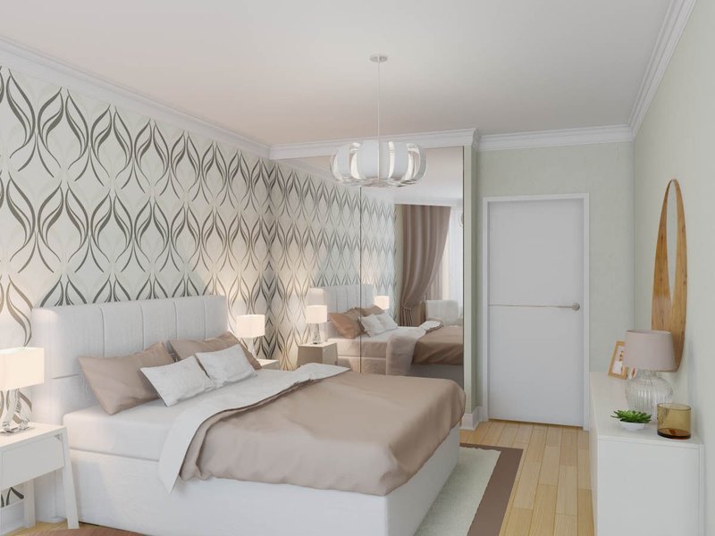 Intérieur de chambre de style scandinave