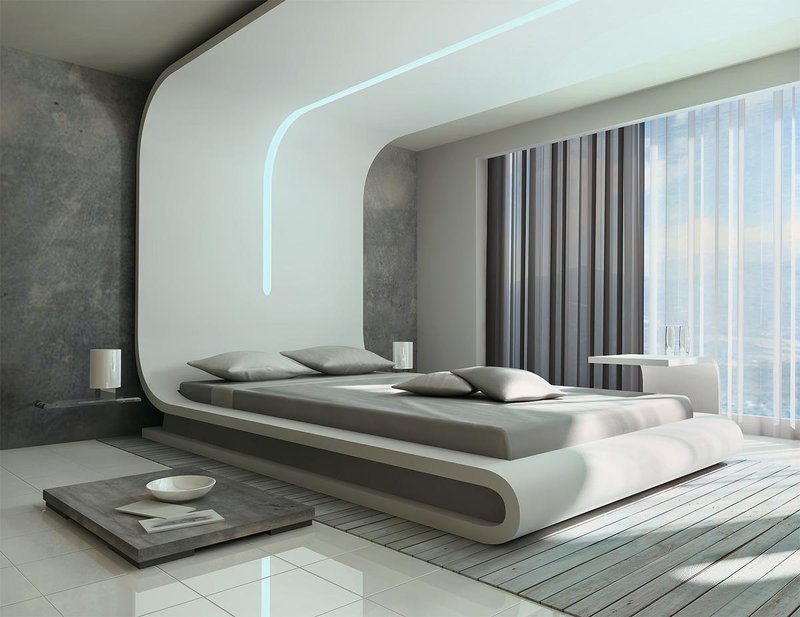 Style high-tech moderne dans la chambre