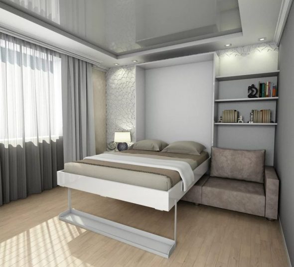 Lit transformateur intégré dans la chambre