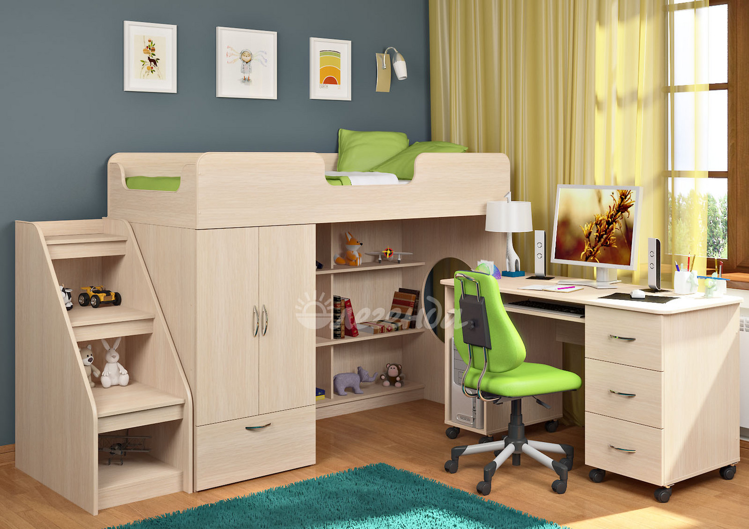 Meubles en bois pour une petite pièce