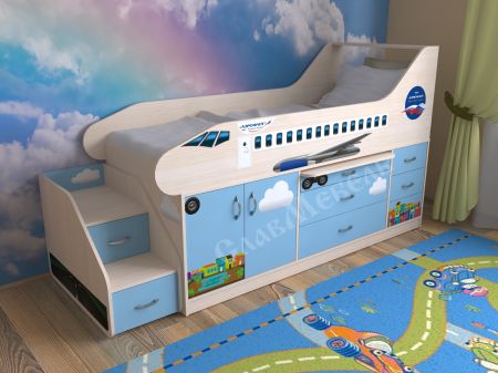 Lit mezzanine pour enfants Avion