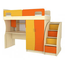 Lit superposé loft en bois