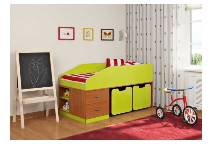 Meubles de couchage avec étagères pratiques