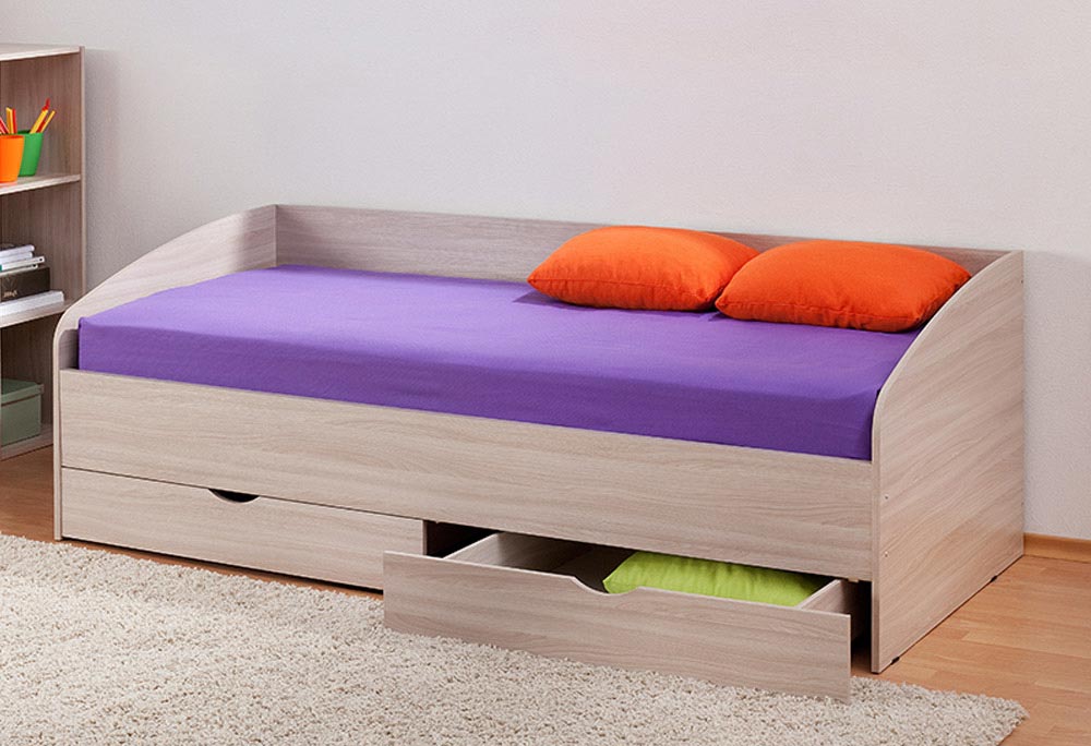 Tiroirs à tiroirs dans un lit moderne