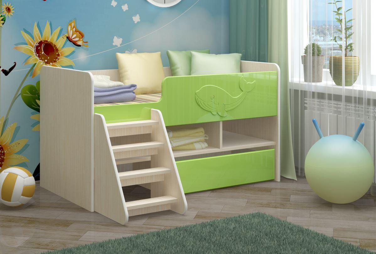 Lit mezzanine pour enfants avec escaliers
