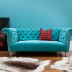 Canapé turquoise