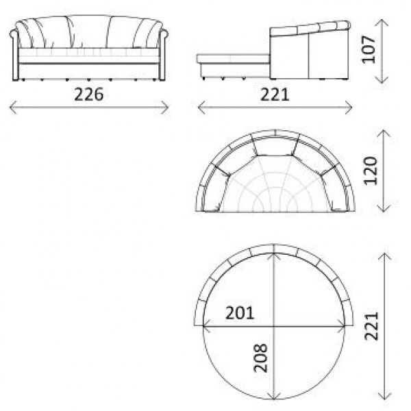 Canapé rond
