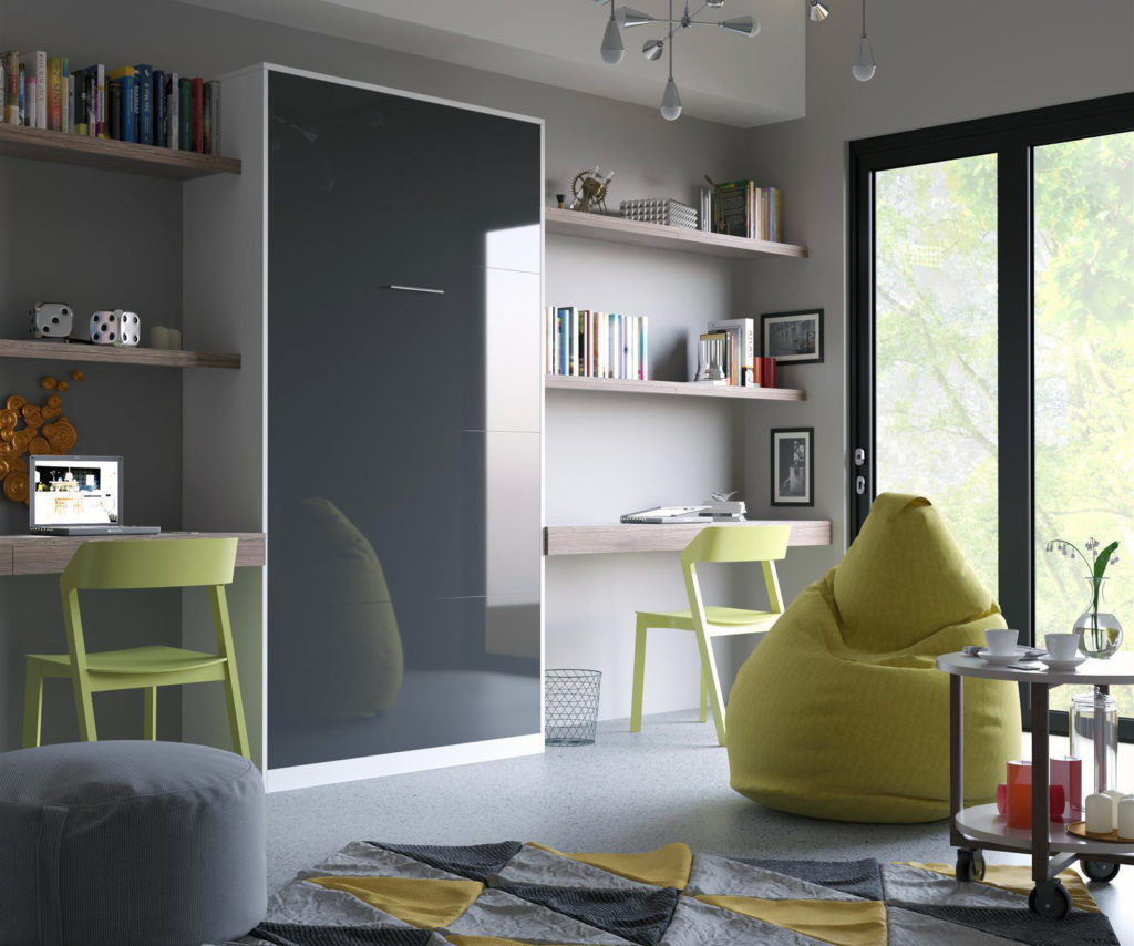 Armoire de lit dans une chambre d'adolescent