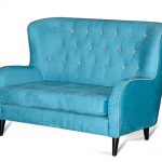 Petit canapé turquoise