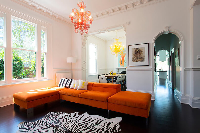 Couleur orange dans la décoration intérieure