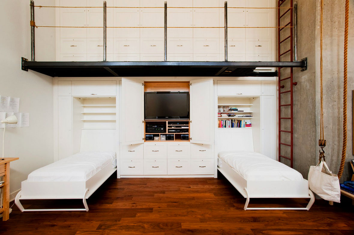 Lits pliants à l'intérieur