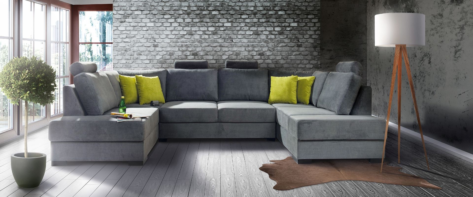 Canapé loft en U
