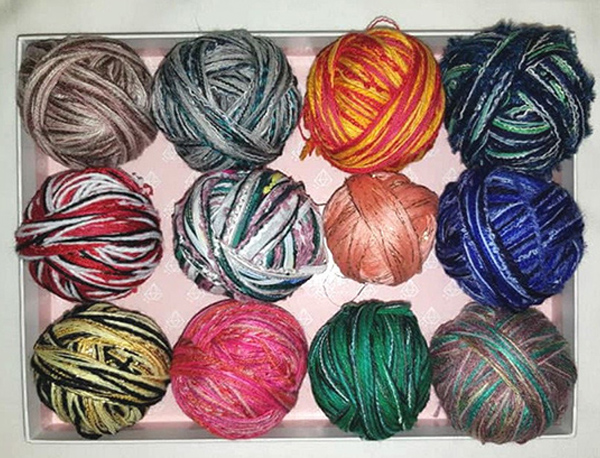 Fils mélangés pour tricoter