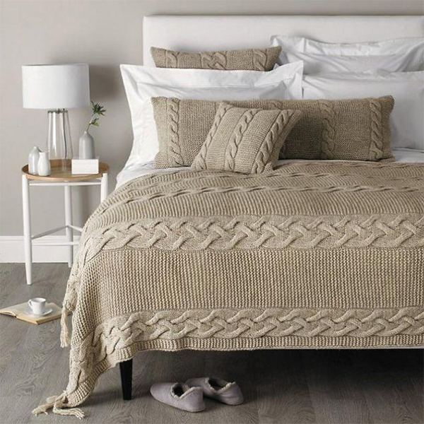 Couvre-lit en tricot