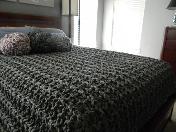 Couvre-lit en tricot bricolage