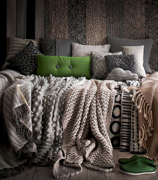Tricot douillet et laine