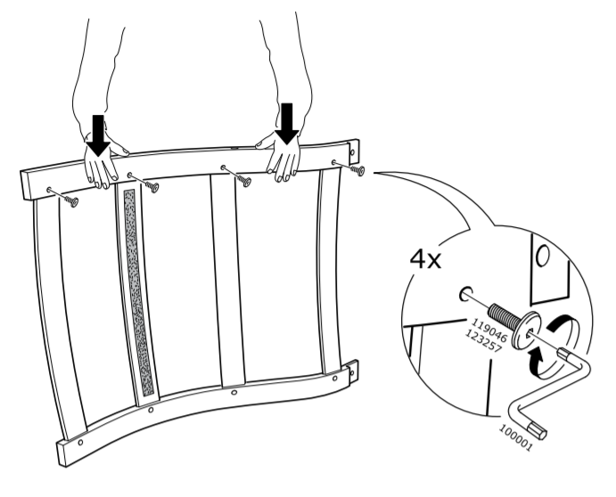 Assemblage étape par étape d'une chaise
