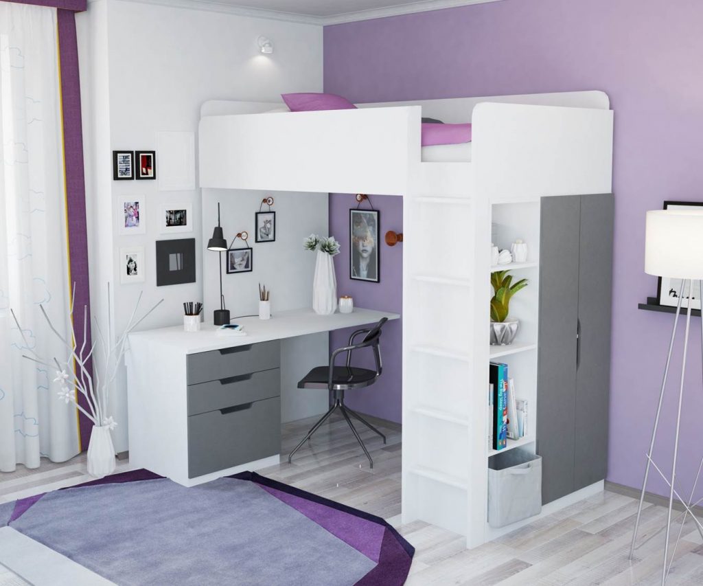 Le grenier est lilas